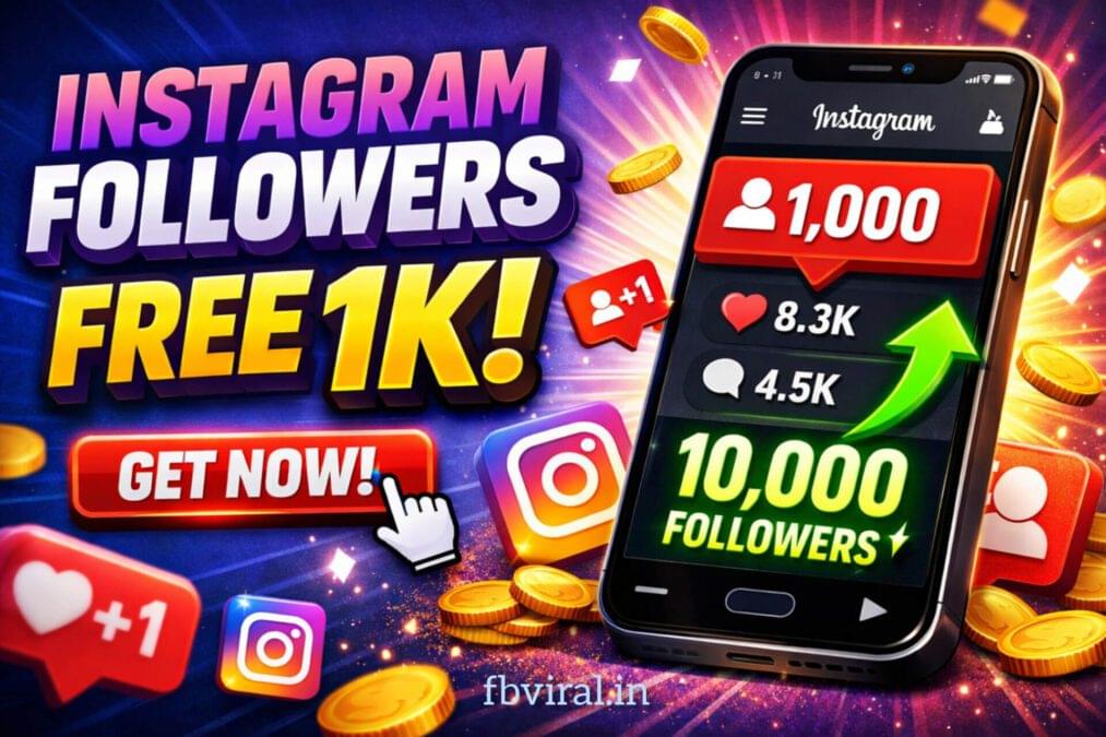 Instagram Followers Free 1K कैसे पाएँ? 100% सही तरीके