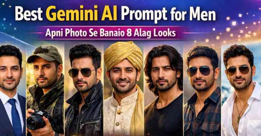 Best Gemini AI Prompt for Men – Apni Photo Se Banao 8 Alag Looks